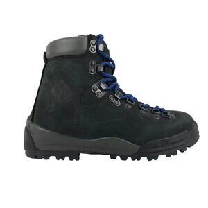 One Sport Womens Black Leather Round Toe Lace Up Outdoor Hiking Boot Size US 7.5